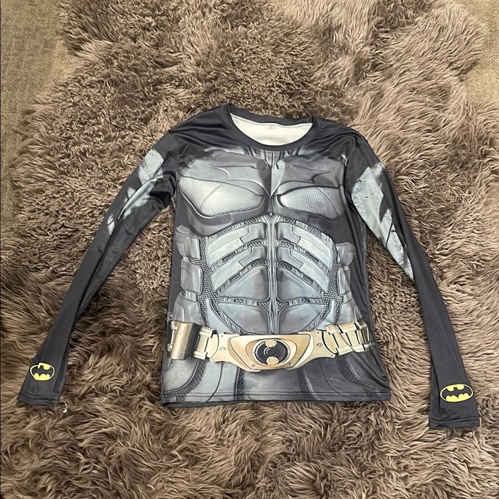 Kids Batman Costume Top - Black and Gray